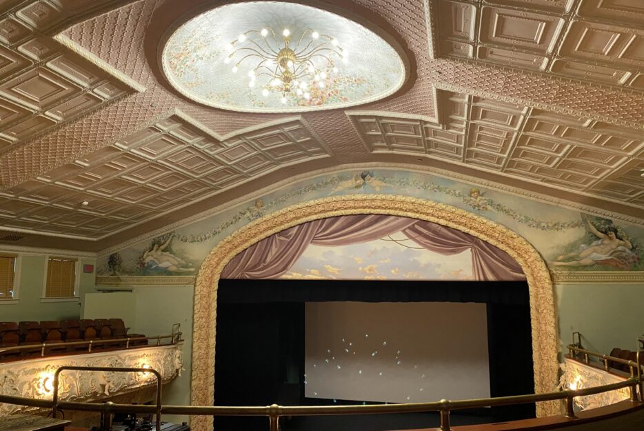 Haskelle Opera House in Derby from above 