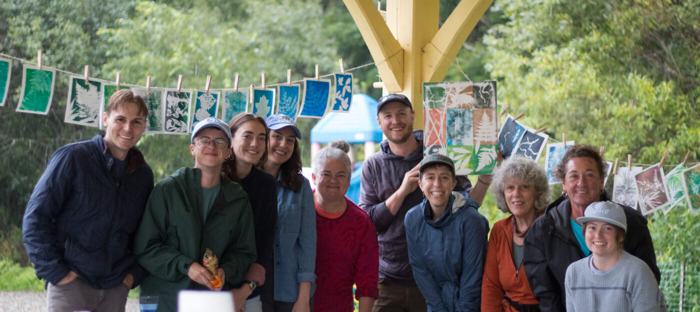 Participants gather for a group photo after a day of river learning and community art-making during the Lamoille River Tour on September 9, 2026. Photo by Gabriella Marchesani